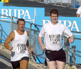 Blind athlete taking part in the 2003 BUPA great North Run